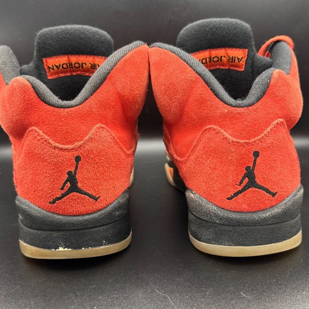 Air Jordan 5 Retro Dunk On Mars Womens 7W Red Suede Hi Top Sneaker Fits 6 Youth - Picture 4 of 8